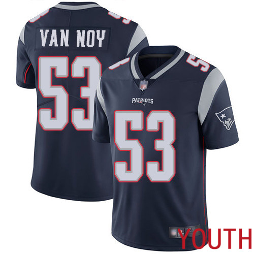 New England Patriots Football 53 Vapor Limited Navy Blue Youth Kyle Van Noy Home NFL Jersey